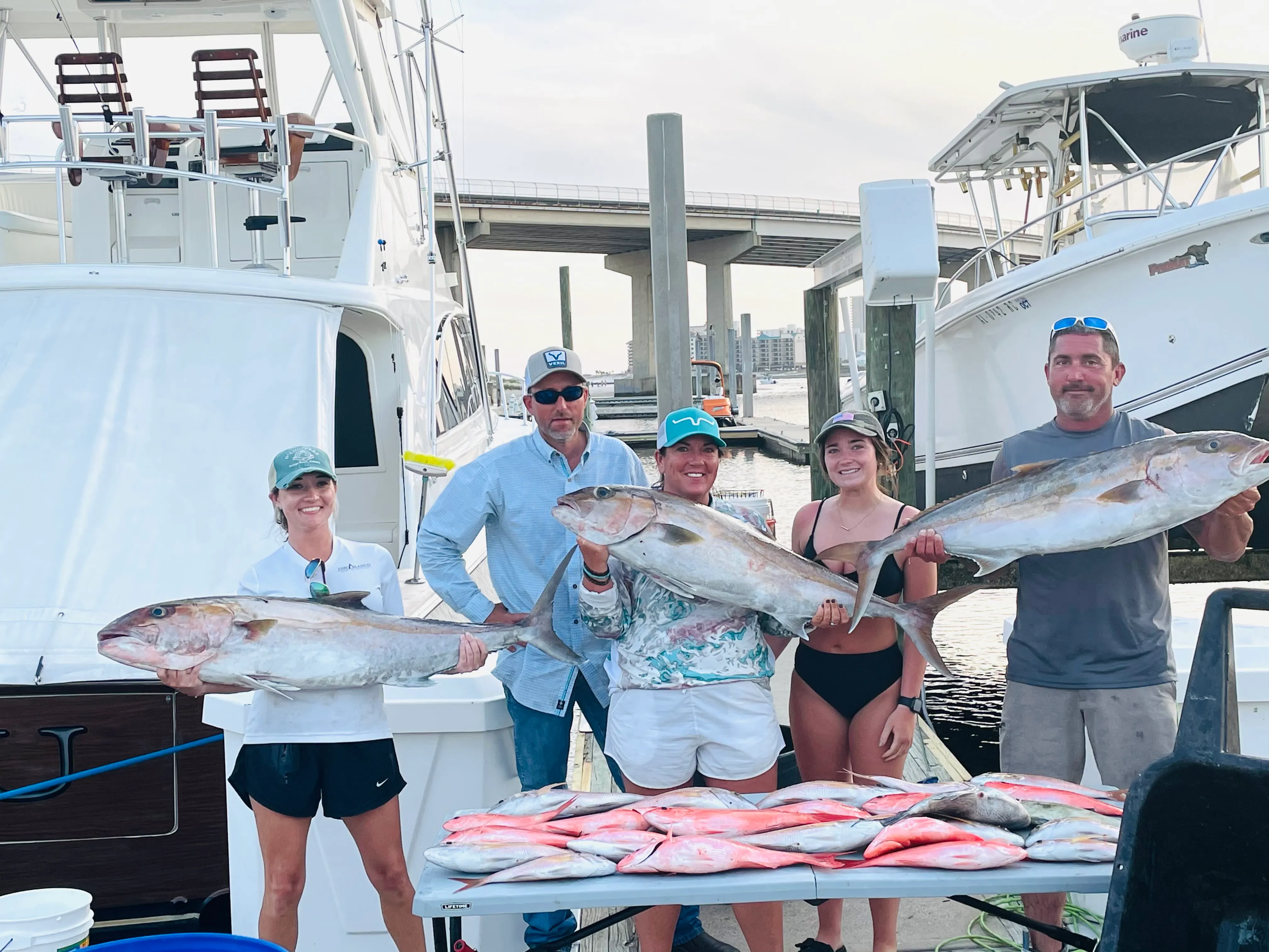 Huge catch after 10-hour charter fishing trip Orange Beach Alabama